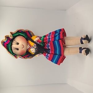 Handmade Peruvian Rag Doll 11.5"